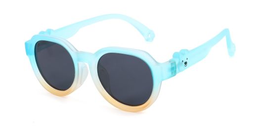 Emma Light Blue RX Sunglasses For Youth - Kids Friendly Impact Resistant   - Boys and Girls Prescription Eyeglasses 