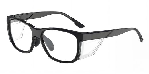 Matrix Charleston Prescription Safety Glasses Black - ANSI Z87.1 Certified - Construction, Industrial and Lab Glasses