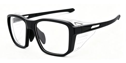Matrix Kingston Prescription Safety and Sports Sunglasses Black - ANSI Z87.1 Certified - Removable Flip Up Sun Lens For Indoor and Ourdoor Use