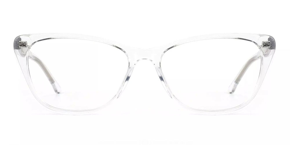 Tyler Cat Eye Prescription Glasses - Handmade Acetate - Clear