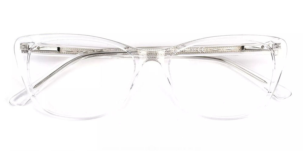Tyler Cat Eye Prescription Glasses - Handmade Acetate - Clear