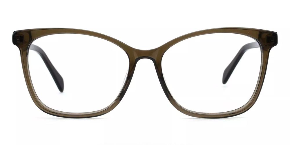 Benicia Cat Eye Prescription Glasses - Handmade Acetate - Green