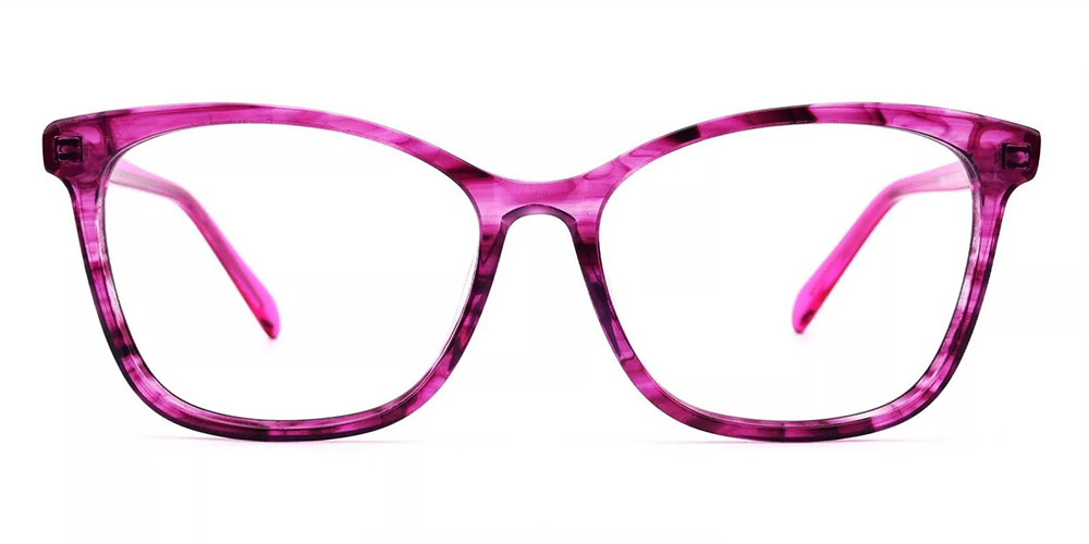 Benicia Cat Eye Prescription Glasses - Handmade Acetate - Red