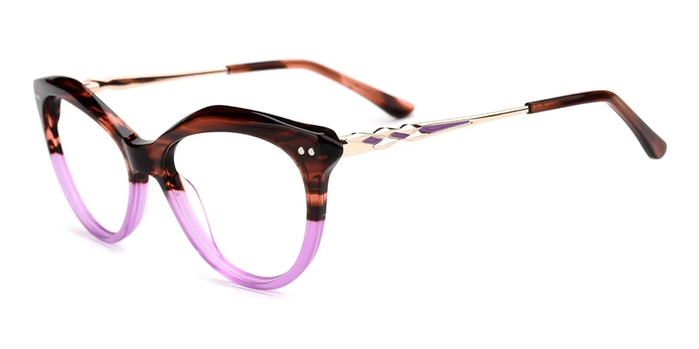 Dana Polarized Clip On Rx Sunglasses For Women - Cat Eye Tortoise Acetate