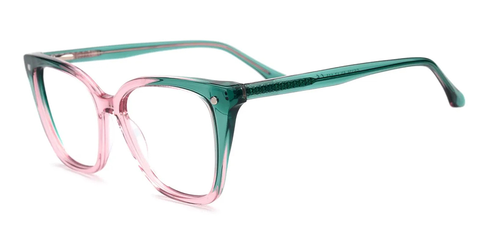 Dorris Polarized Clip On Rx Sunglasses For Women - Cat Eye Green Acetate