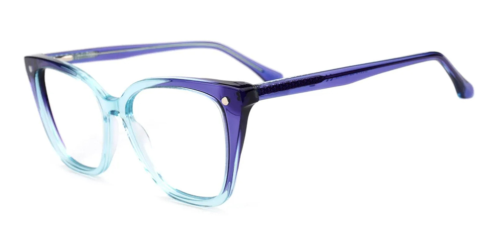 Dorris Polarized Clip On Rx Sunglasses For Women - Cat Eye Purple Acetate