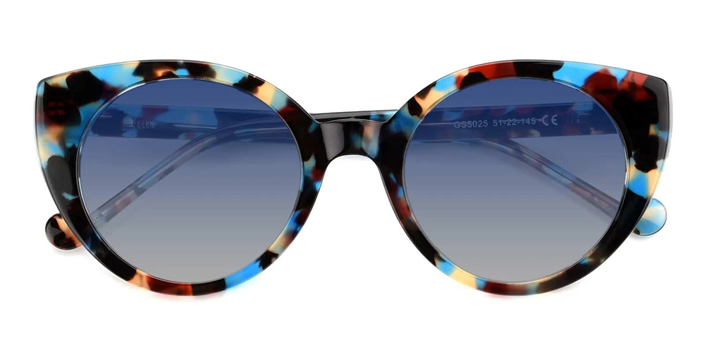 Eureka Cat Eye Prescription Sunglasses Blue Acetate For Women 