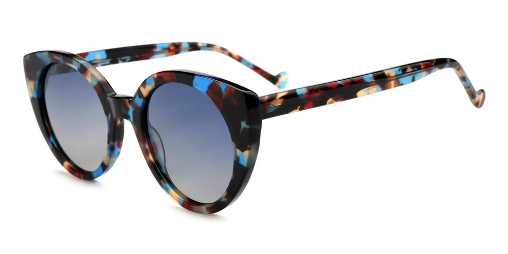 Eureka Cat Eye Prescription Sunglasses Blue Acetate For Women 