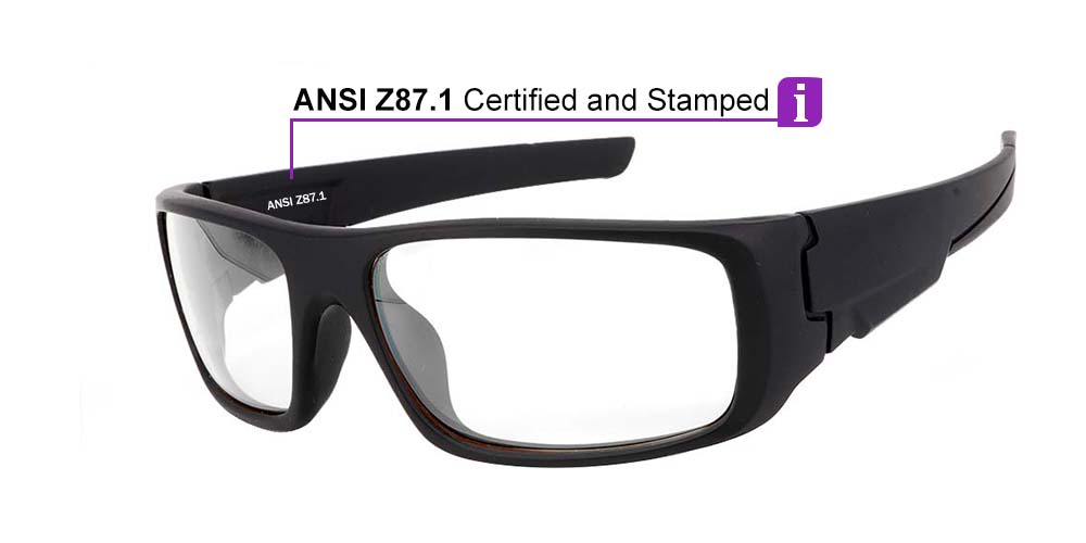 Fusion Amarillo Prescription Safety Glasses -- ANSI Z87.1 Rated