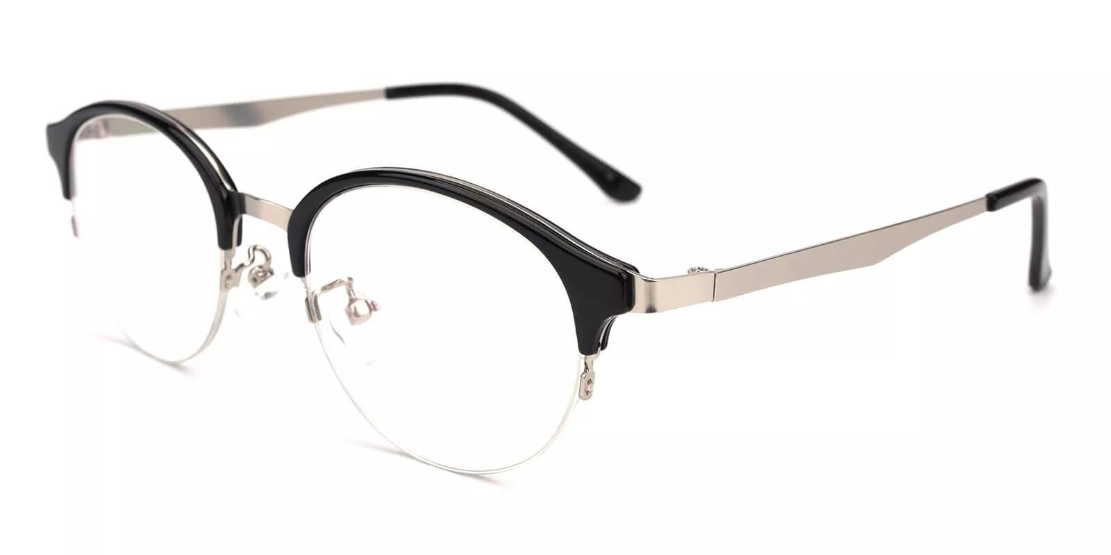 Meridian Half Rim Eyeglasses Black