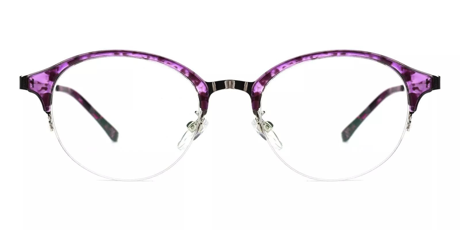 Meridian Half Rim Eyeglasses Purple