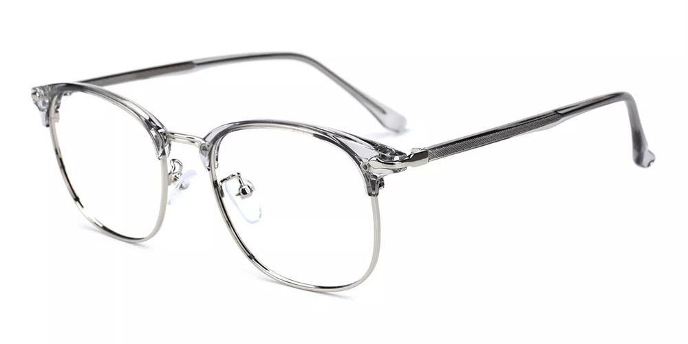Kansas Prescription Eyeglasses Clear Grey
