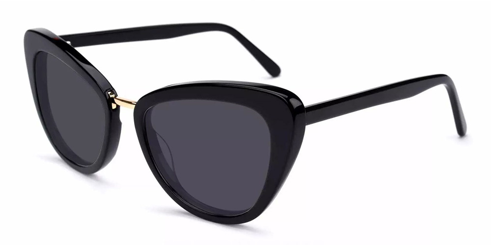 Rockford Cat Eye Prescription Sunglasses Black