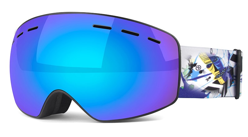 Matrix Hero kids and youth prescription Ski and Snowboard Goggles Blue