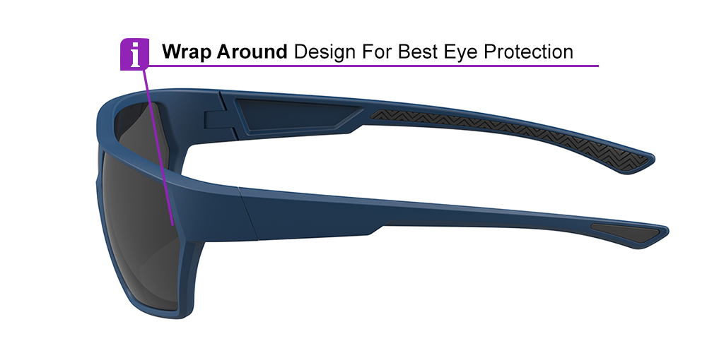 Matrix Belgrade Prescription Sports Safety Sunglasses Blue For Men and Women - Cycling, Running and Baseball Glasses - Image 6
