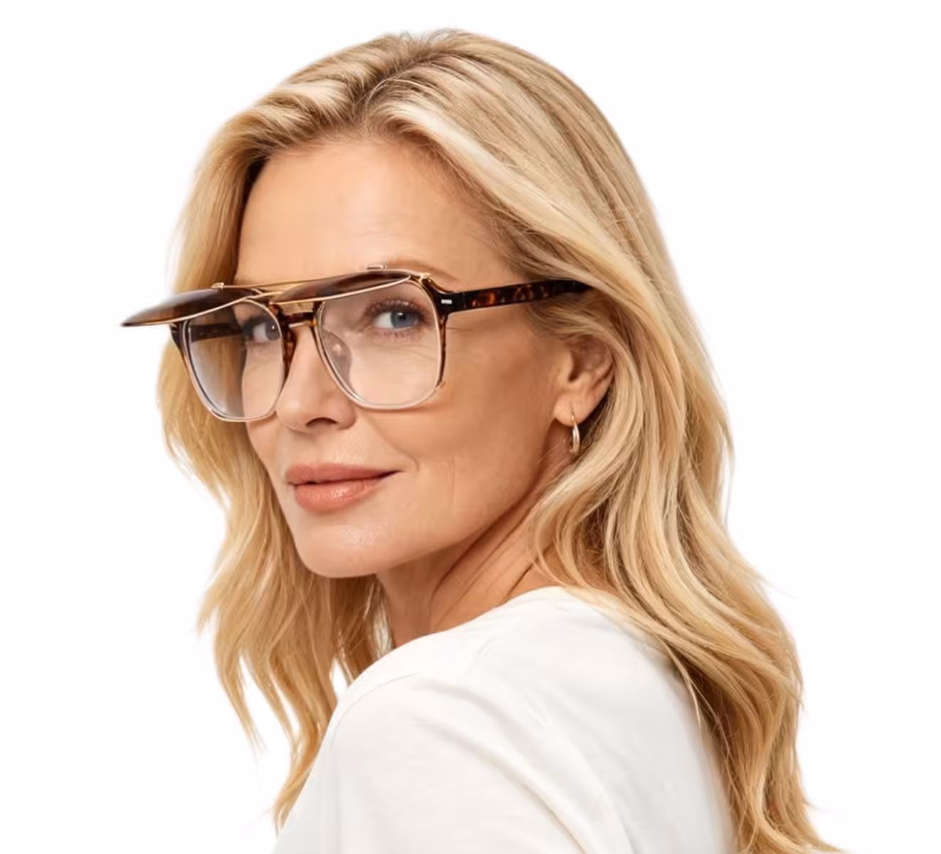 Valencia Prescription Eyeglasses - Polarized Clip On Sunglasses - Dual Detachable and Flip Up Design for Indoor Outdoor Use - Image 5